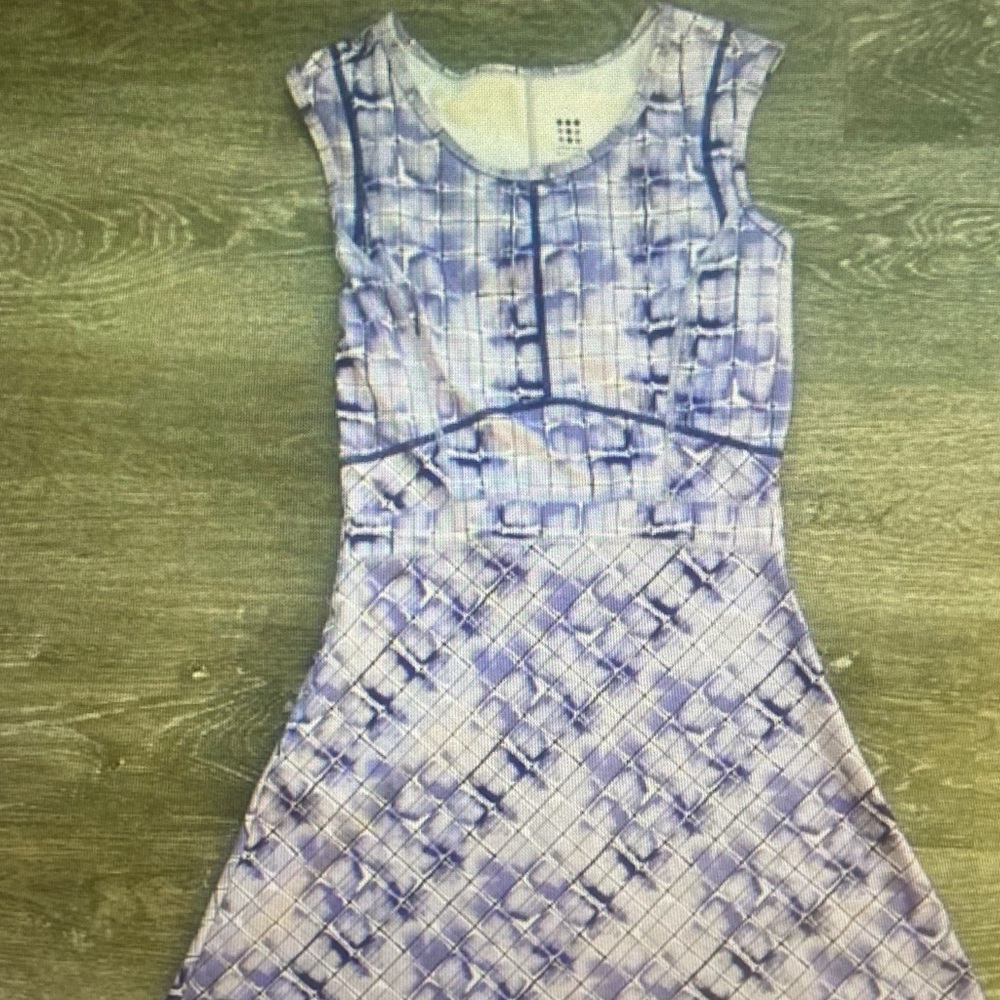 Title Nine Lavender & White Patterned Midi Dress